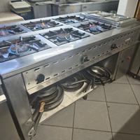 Cucina Professionale 6 fuochi passante