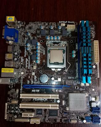 i7 2600k 16gb ddr3 asrock h61m scheda cpu ram