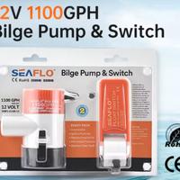 pompa di sentina con galleggiante 12 V 1100 GPH