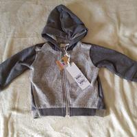 Felpa con cappuccio e zip 