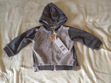 Felpa con cappuccio e zip 