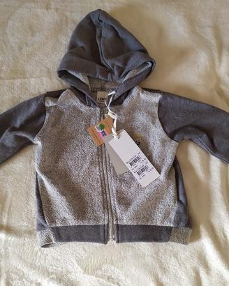 Felpa con cappuccio e zip 