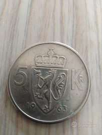 Moneta norvegia 5 corone