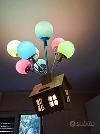 lampadario up cameretta bambini mongolfiera palle