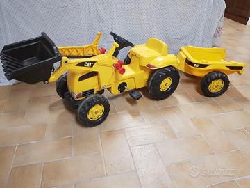 Ruspa a pedali per bambini con rimorchio