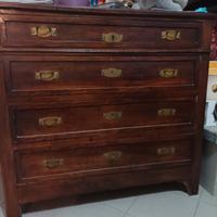 como'  4 cassetti, comodino e testiera letto 