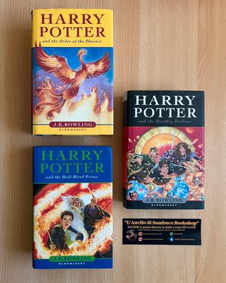 Harry Potter ultimi 3 volumi prima edizione UK