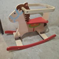 cavallino dondolo in legno bambini