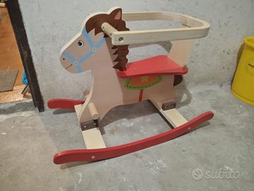 cavallino dondolo in legno bambini