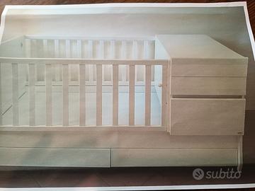Letto Bambino completo di fasciatoio e cassetti