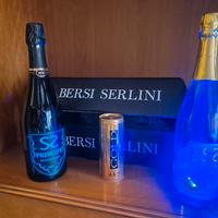 Bottiglie illuminate Bersi e Serlini