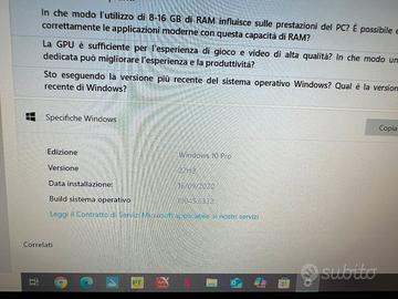 PC  usato pochissime volte completo