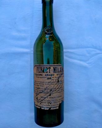 Bottiglia Antica Vuota Fernet-Milano Liquore Amaro