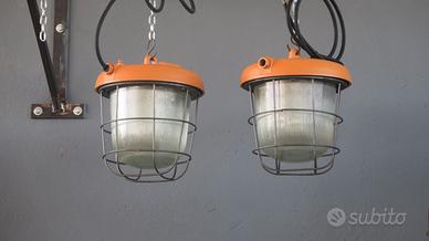 LAMPADE INDUSTRIALI BUNKER RIFUGIO RESTAURATE