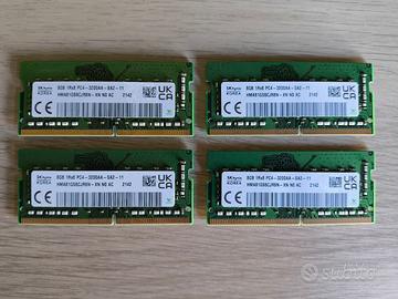 32GB (4x8GB) RAM SODIMM DDR4 3200