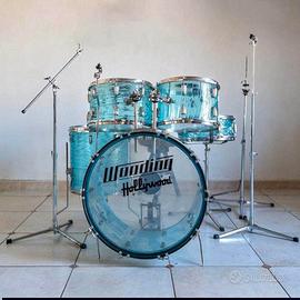 Batteria Wooding cristalline  anni 70 acrilico blu