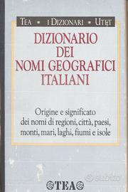 DIZIONARIO DEI NOMI GEOGRAFICI ITALIANI