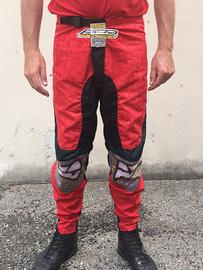Pantalone AXO CROSS BMX MTB Rosso/Nero/Bianco 50