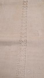 Teli Lenzuola canapa cotone lino RICAMATI A MANO 