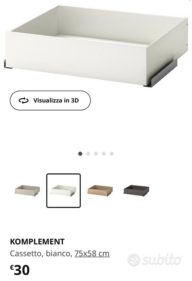 KOMPLEMENT Portapantaloni estraibile, bianco, 75x35 cm - IKEA Italia