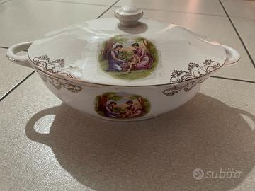 Zuppiera ceramica Lambrate con decoro