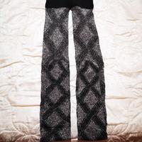 Collant rombi glitter argento 