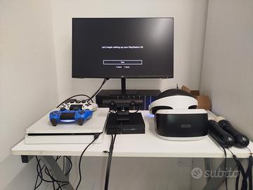 PS4 Slim Bianca 500GB + PSVR completo + giochi
