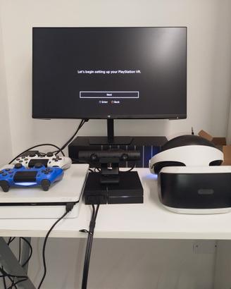 PS4 Slim Bianca 500GB + PSVR completo + giochi