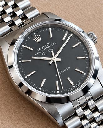 Rolex Air King Black Dial full set  14000m