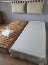 due letti legno a doghe regolabili