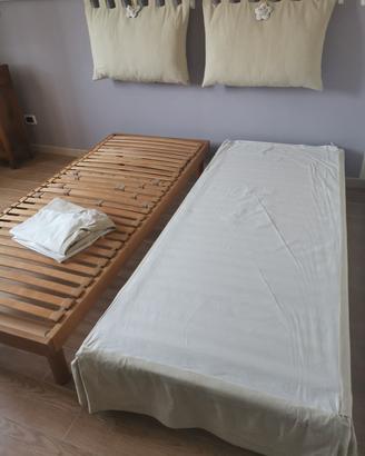 due letti legno a doghe regolabili