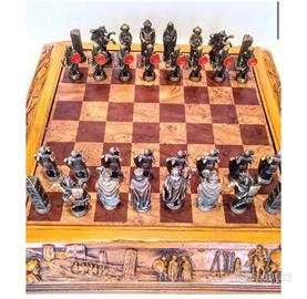 PEZZO UNICO DA COLLEZIONE -scacchiera legno “La ba