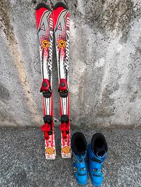 sci 110 cm scarponi 20,5  numero 30/31  bambino