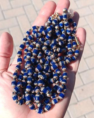collana con perla Rosetta di Murano vintage