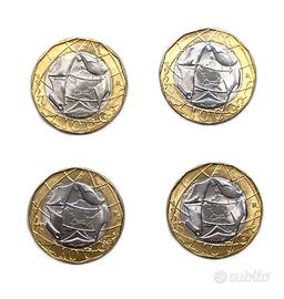 LOTTO 4 MONETE 1000LIRE 1997 GERMAN UNITA KM#194