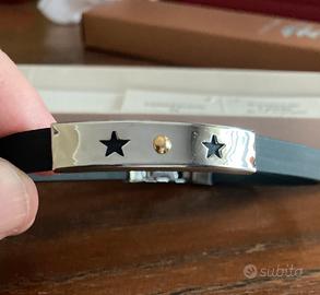 Bracciale caucciù e acciaio