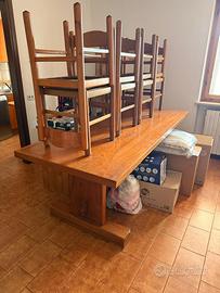 Tavolo legno massiccio rovere