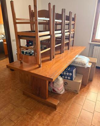 Tavolo legno massiccio rovere