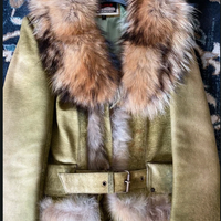 giacca pelle con pelliccia