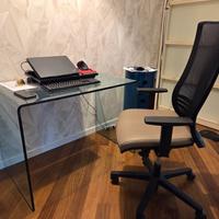 Scrivania vetro Fiam Rialto 1 metro