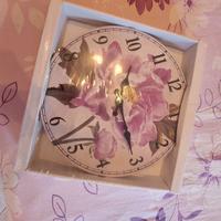 Orologio da parete con fiore viola Nuovo