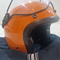 Casco jet DMD vintage orange taglia XS