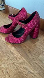 Asos scarpa con tacco lurex