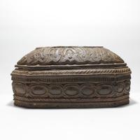 Contenitore Nepal XVIII Secolo Legno Scolpito