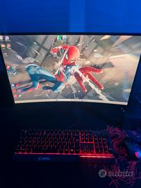 postazione pc gtx 1080 intel core i7 + monitor Msi