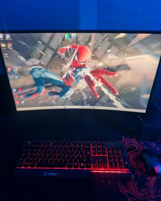 postazione pc gtx 1080 intel core i7 + monitor Msi