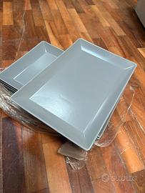 Set Piatti da hotellerie rettangolari grigi