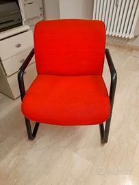 sedie imbottite rosse