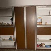 Mobile libreria salvaspazio, 2 letti a scomparsa