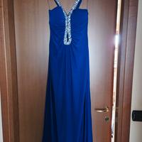 vestito cerimonia blu elettrico 